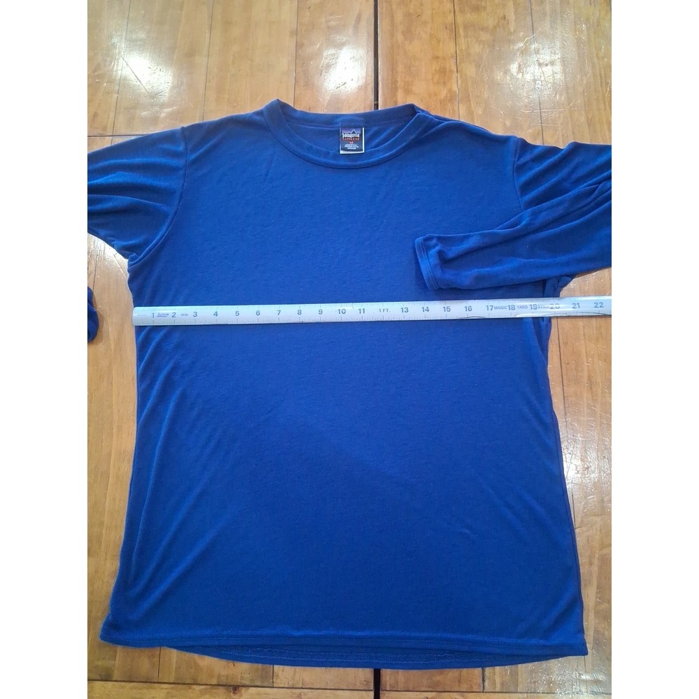 Patagonia Capilene Shirt Mens M Blue Long Sleeve Base Layer Made In USA Vintage - Picture 3 of 3